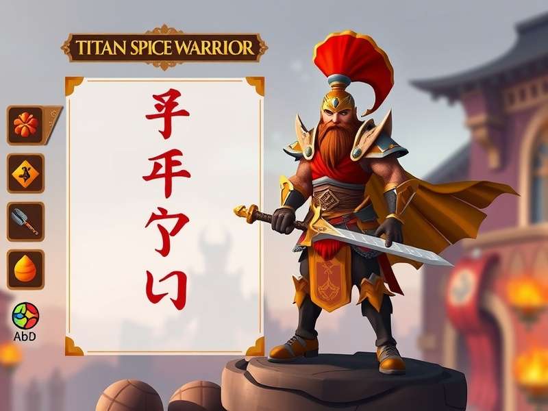 Titan Spice Warrior language selection screen